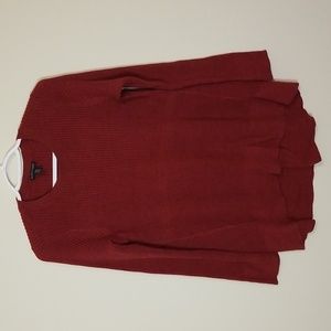 Eileen Fisher Red Knit Wool Sweater